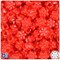 BeadTin Bright Red Opaque 13mm Flower Plastic Pony Beads (250pcs)